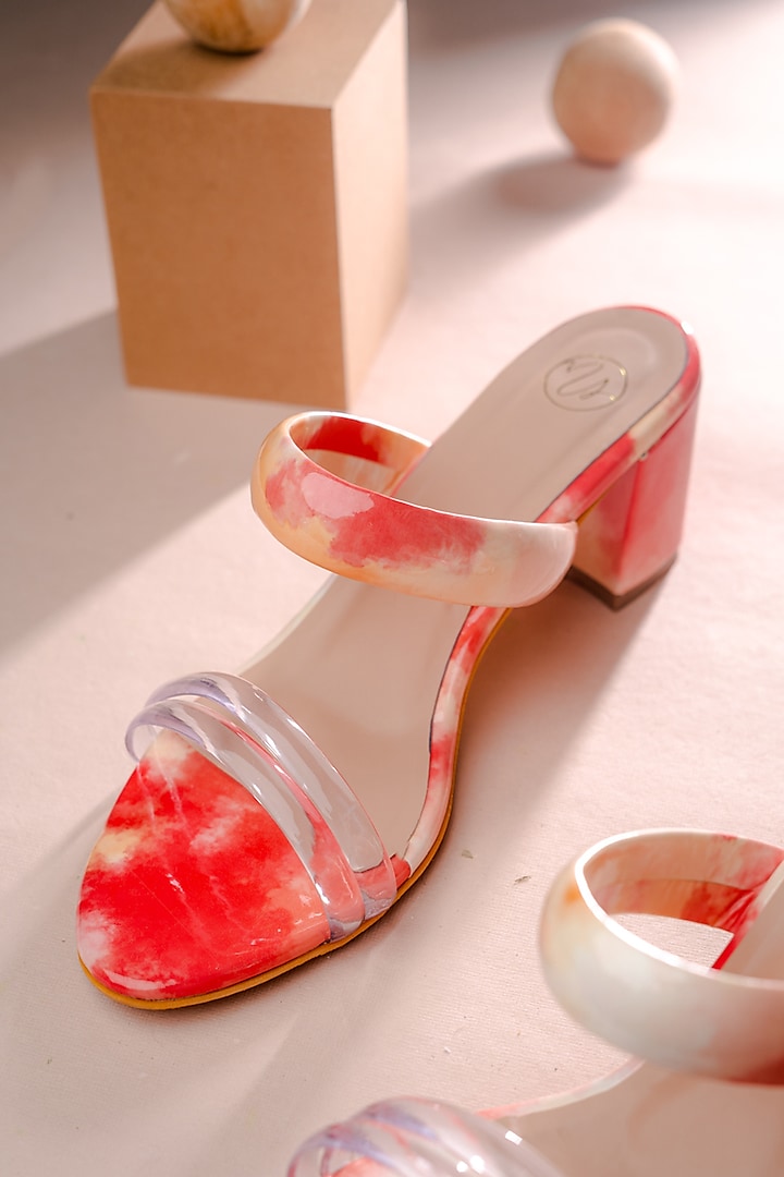 Multi-Colored Synthetic Patent Heels by NR By Nidhi Rathi at Pernia's Pop Up Shop