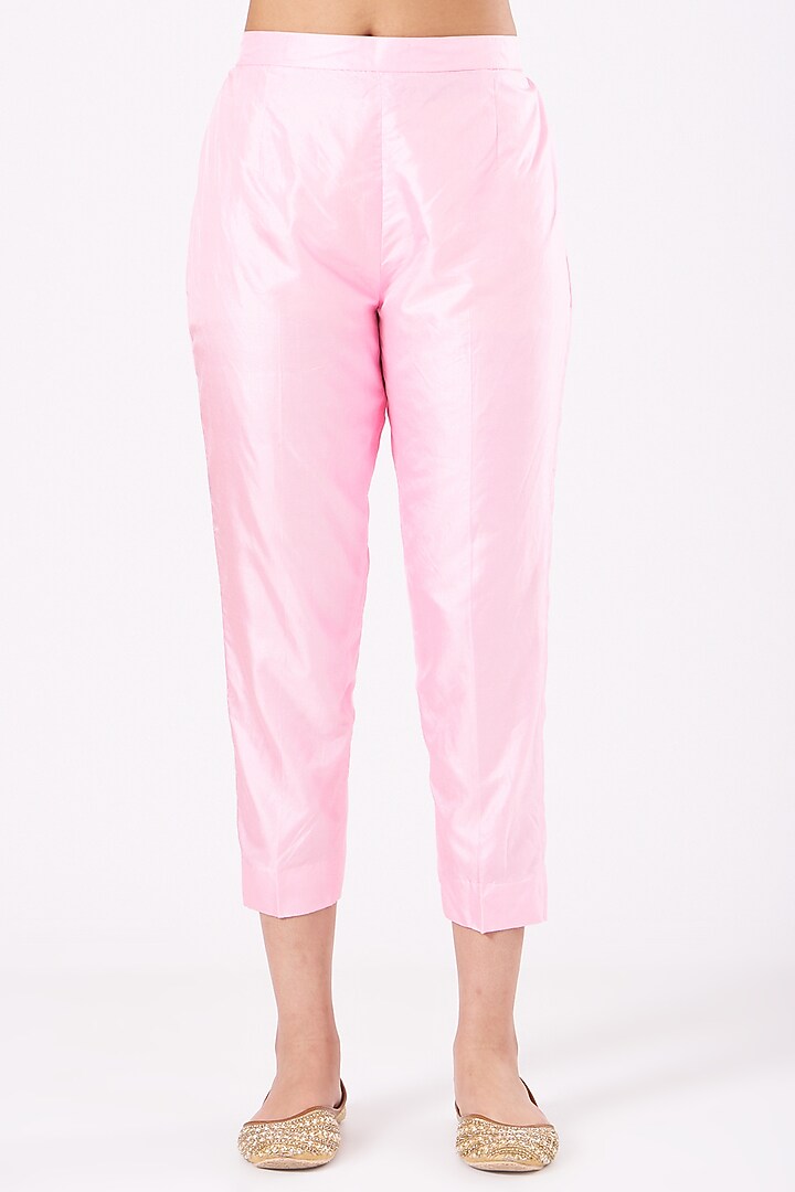 Baby Pink Pure Silk Kurta Set by Nafisa Rachel William at Pernia's Pop Up Shop