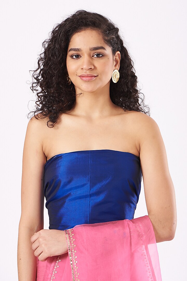 Pink Organza Silk Wedding Saree Set by Nafisa Rachel William at Pernia's Pop Up Shop