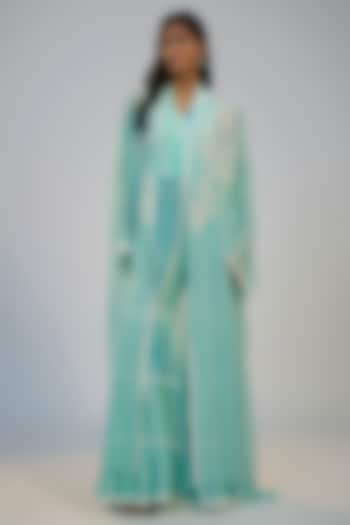 Blue Crush Cotton Printed Jumpsuit by Nadima Saqib at Pernia's Pop Up Shop