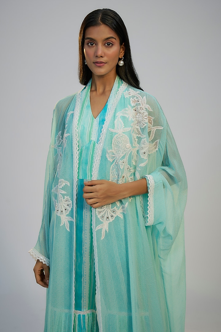 Blue Crush Cotton Printed Jumpsuit by Nadima Saqib at Pernia's Pop Up Shop