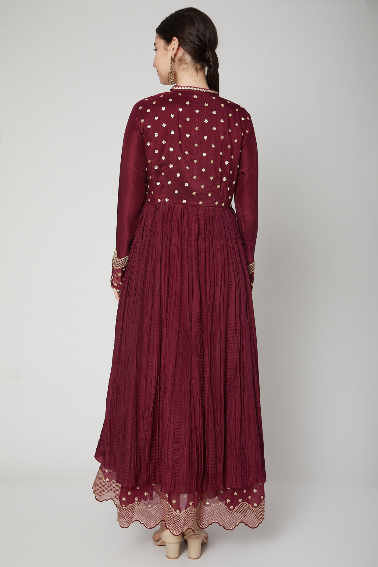 sequin anarkali gown