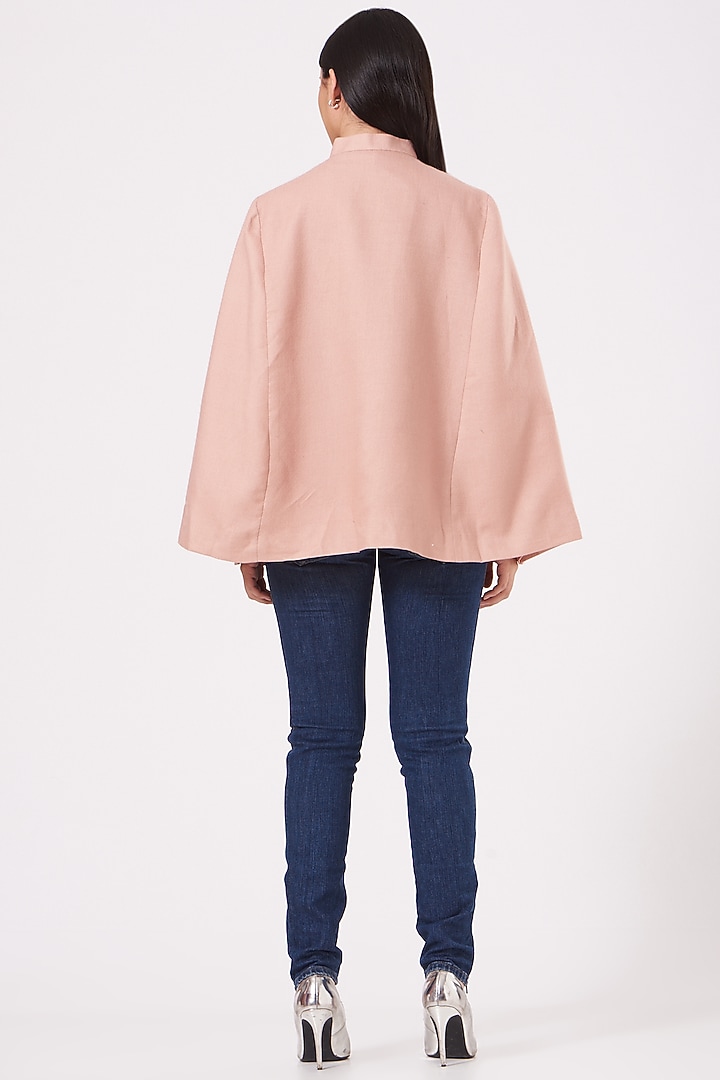 Blush Pink Embroidered Butterfly Cape by Neiza Shawls at Pernia's Pop Up Shop