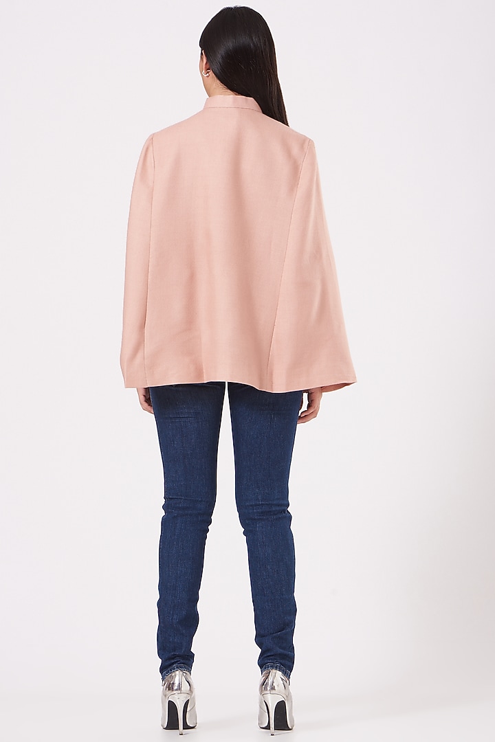 Blush Pink Cashmere Wool Cape by Neiza Shawls at Pernia's Pop Up Shop