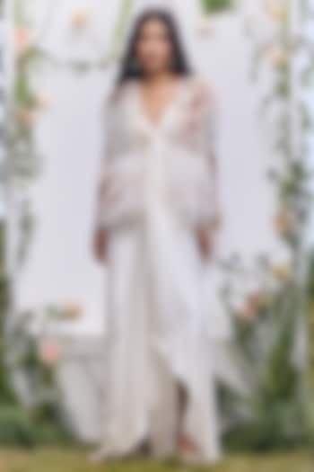 Ivory Silk Knotted Cocktail Dress by Not So Serious by Pallavi Mohan at Pernia's Pop Up Shop