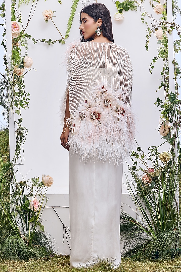 not so serious by pallavi mohan fringed halter dress Ivory Silk Knotted Cocktail by at Pernia's Pop Up Shop promote