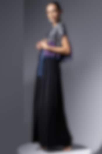 Midnight Blue Jersey Cocktail Dress by Not So Serious by Pallavi Mohan at Pernia's Pop Up Shop