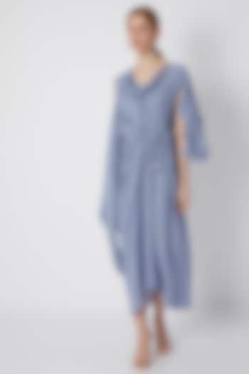 Grey Tunic Style Draped Dress by Naina Seth