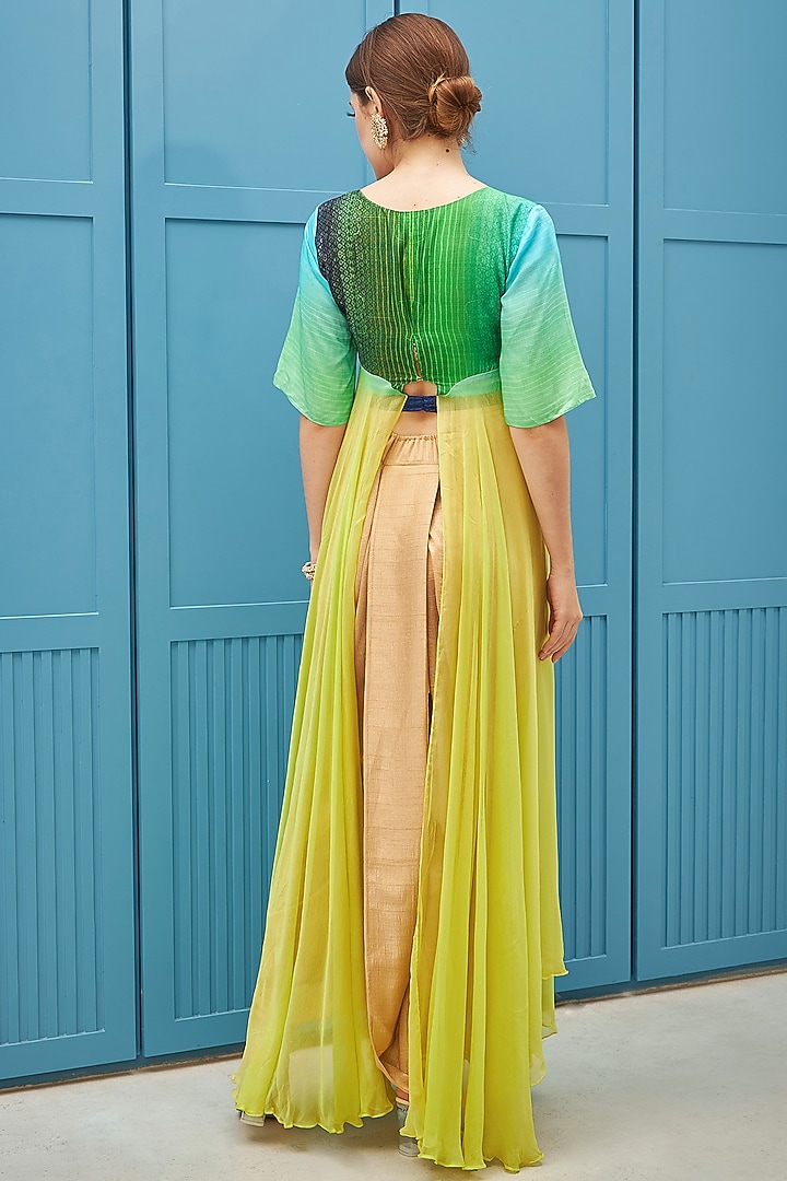 Beige Hand-Embellished Dhoti Set by Naina Seth at Pernia's Pop Up Shop