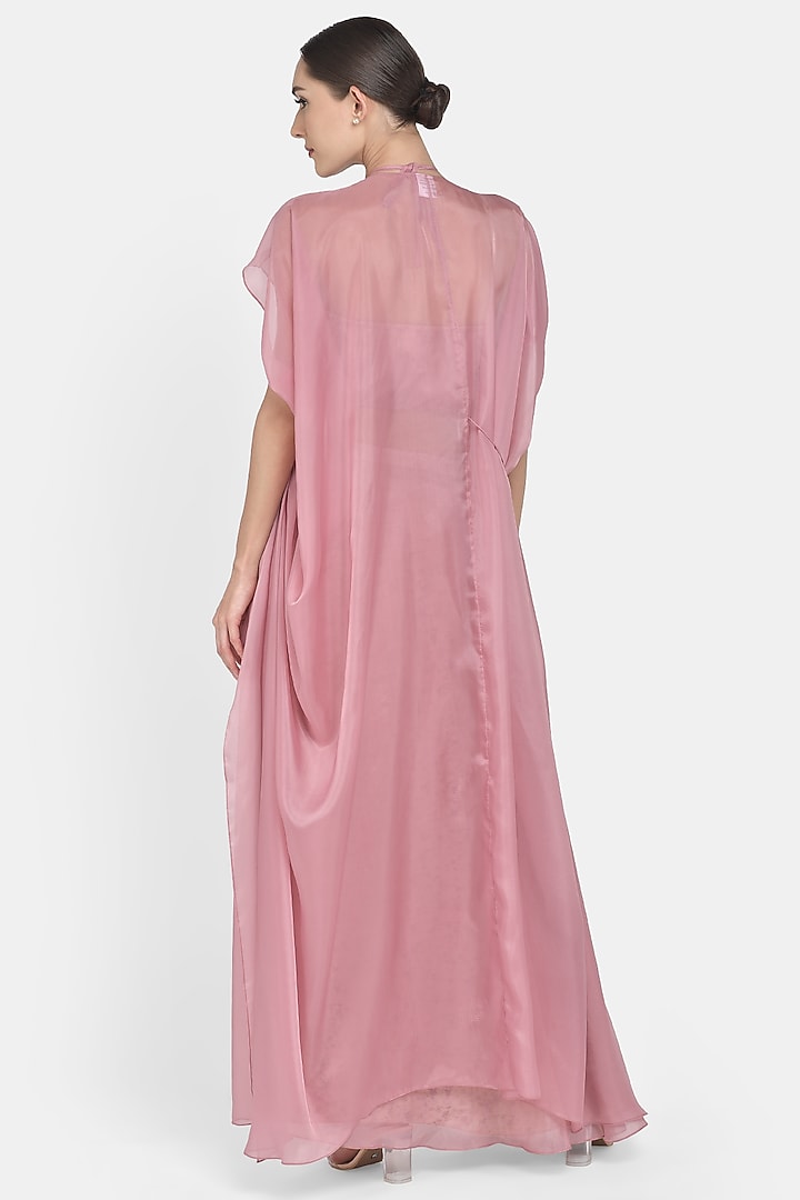 Fuchsia Hand Embellished Dhoti Pant Set by Naina Seth at Pernia's Pop Up Shop