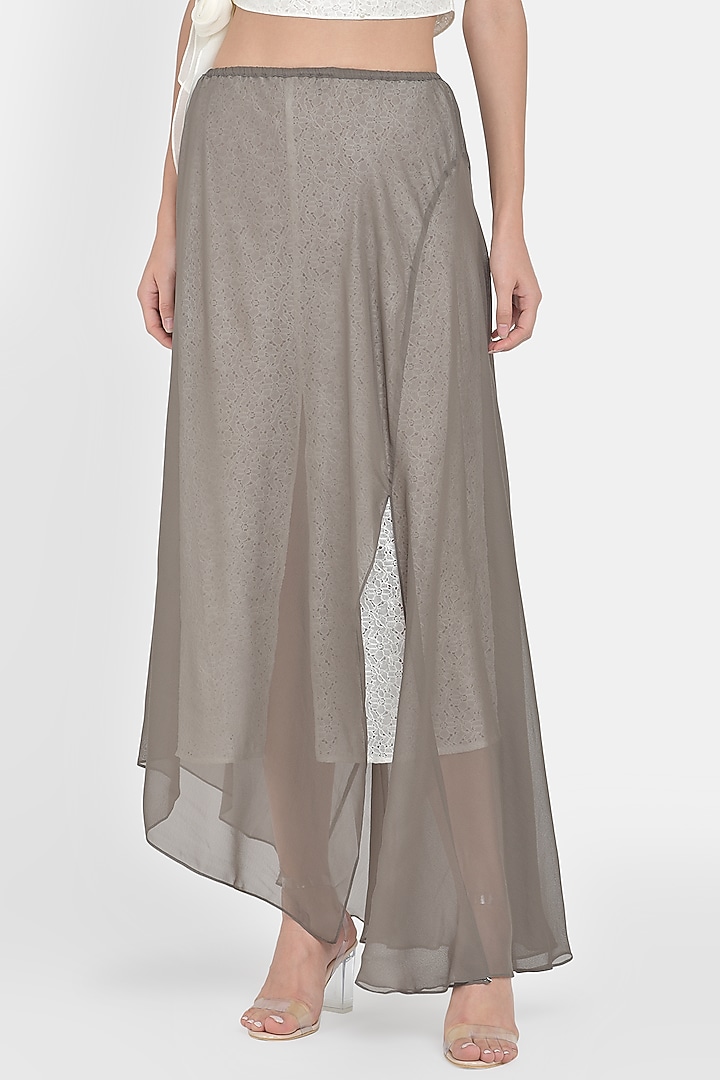 White Embellished Skirt Set by Naina Seth at Pernia's Pop Up Shop