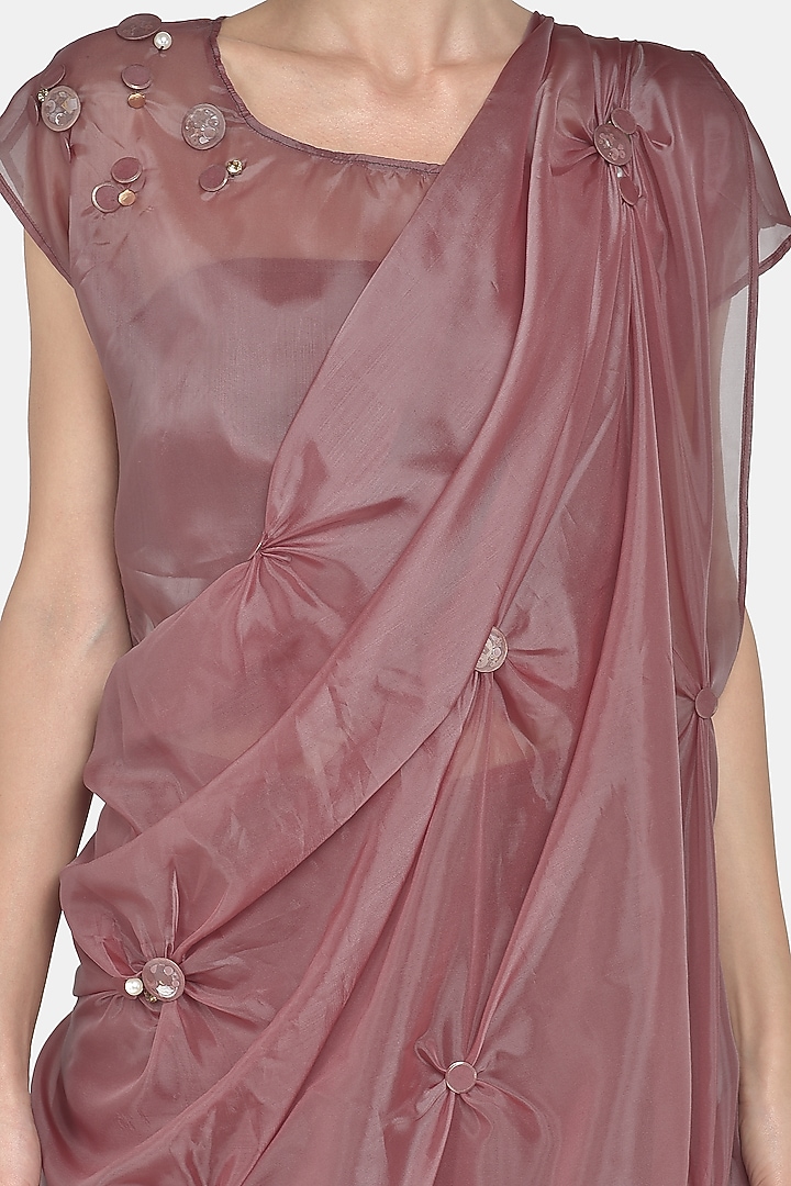 Maroon Embellished Palazzo Pant Set by Naina Seth at Pernia's Pop Up Shop
