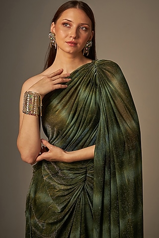 Gold Handmade Diamond Chain Handcuff Bracelet by Naina Seth