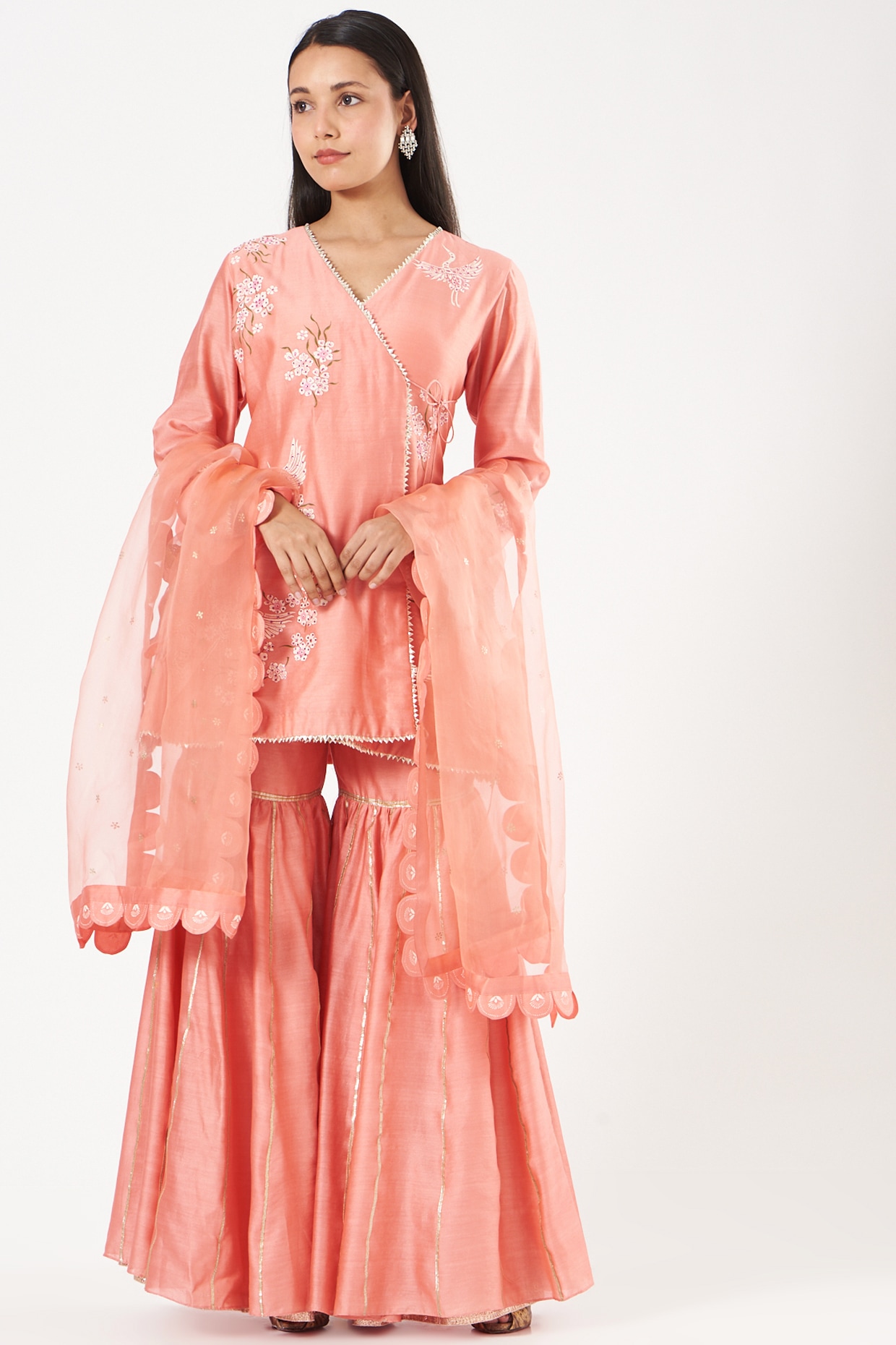 Peach ghagra set
