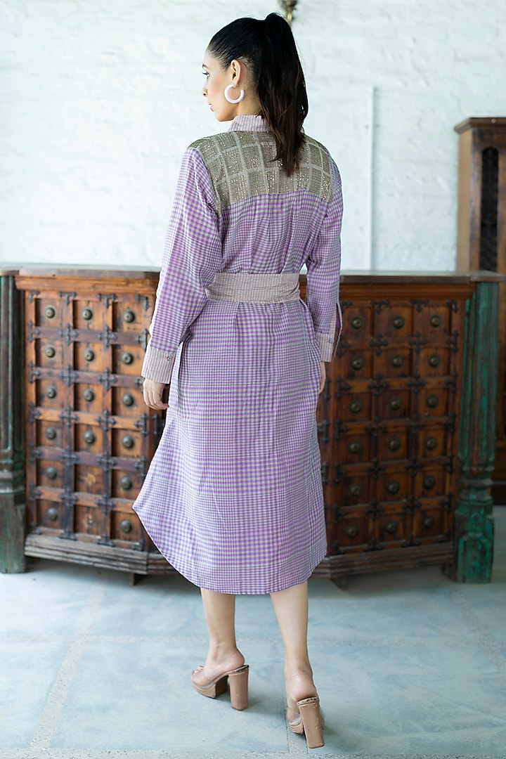 Bubblegum Pink Embroidered Vacation Dress by NEETA BHARGAVA at Pernia's Pop Up Shop