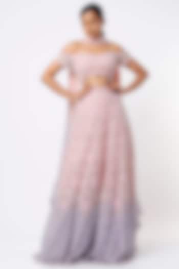 Blush Pink Embroidered Bridal Lehenga Set by Natasha Dalal at Pernia's Pop Up Shop