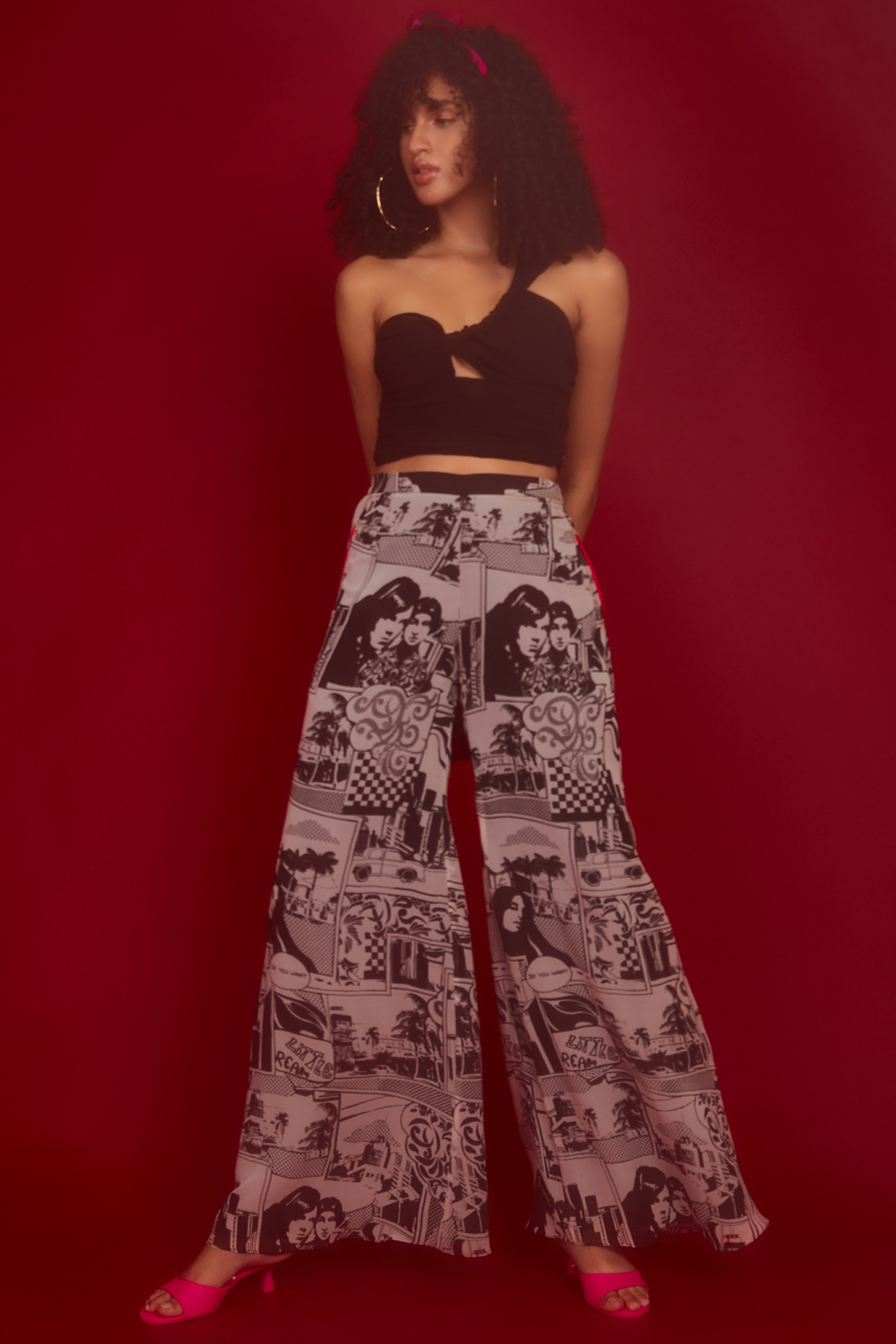 White Georgette & Chiffon Printed Co-Ord Set by Nandita Thirani at Pernia's Pop Up Shop