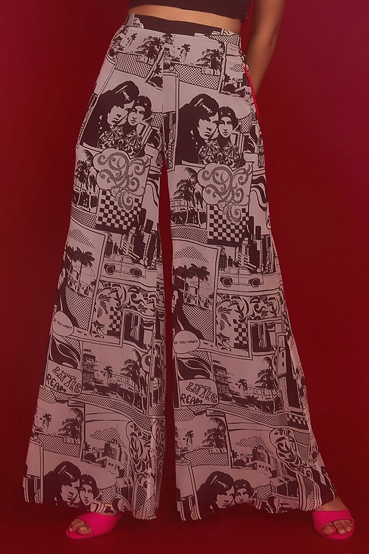 White Georgette & Chiffon Printed Co-Ord Set by Nandita Thirani at Pernia's Pop Up Shop