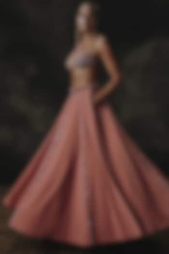 Pink Volvo Wedding Lehenga Set by Nikhil Thampi at Pernia's Pop Up Shop