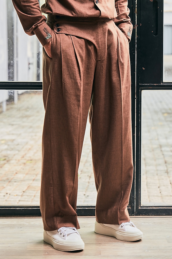 Brown Linen Co-Ord Set by Not So Couture at Pernia's Pop Up Shop
