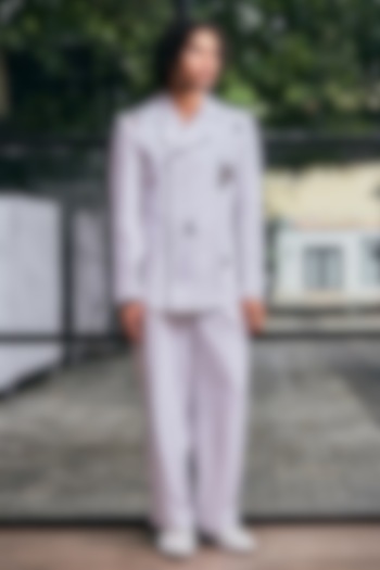 White Linen Jacket Set by Not So Couture at Pernia's Pop Up Shop