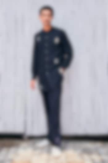 Navy Blue Linen Co-Ord Set by Not So Couture at Pernia's Pop Up Shop
