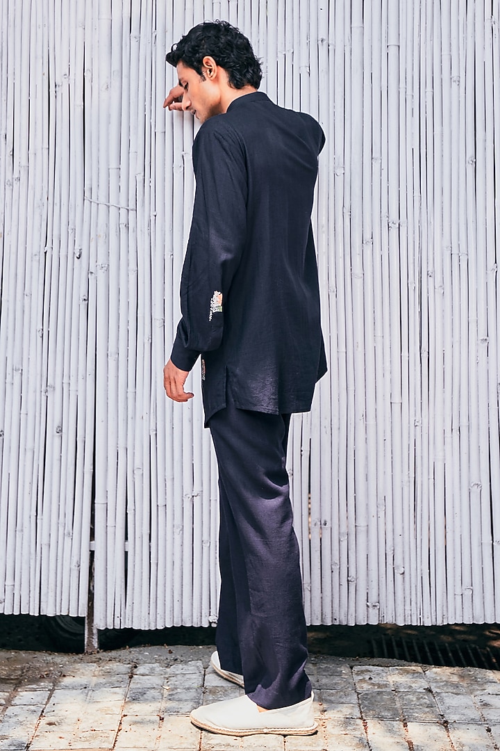 Navy Blue Linen Co-Ord Set by Not So Couture at Pernia's Pop Up Shop