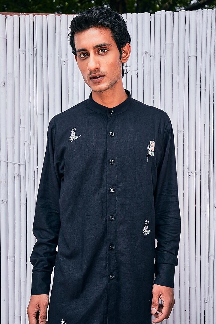 Navy Blue Linen Co-Ord Set by Not So Couture at Pernia's Pop Up Shop