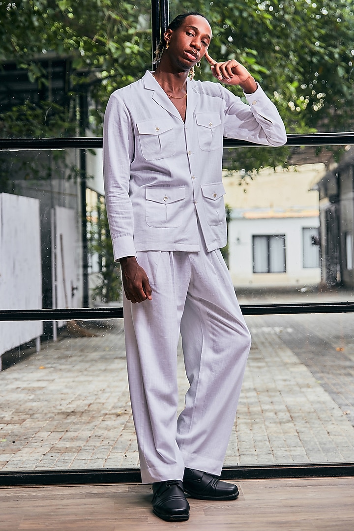 White Linen Shacket by Not So Couture at Pernia's Pop Up Shop