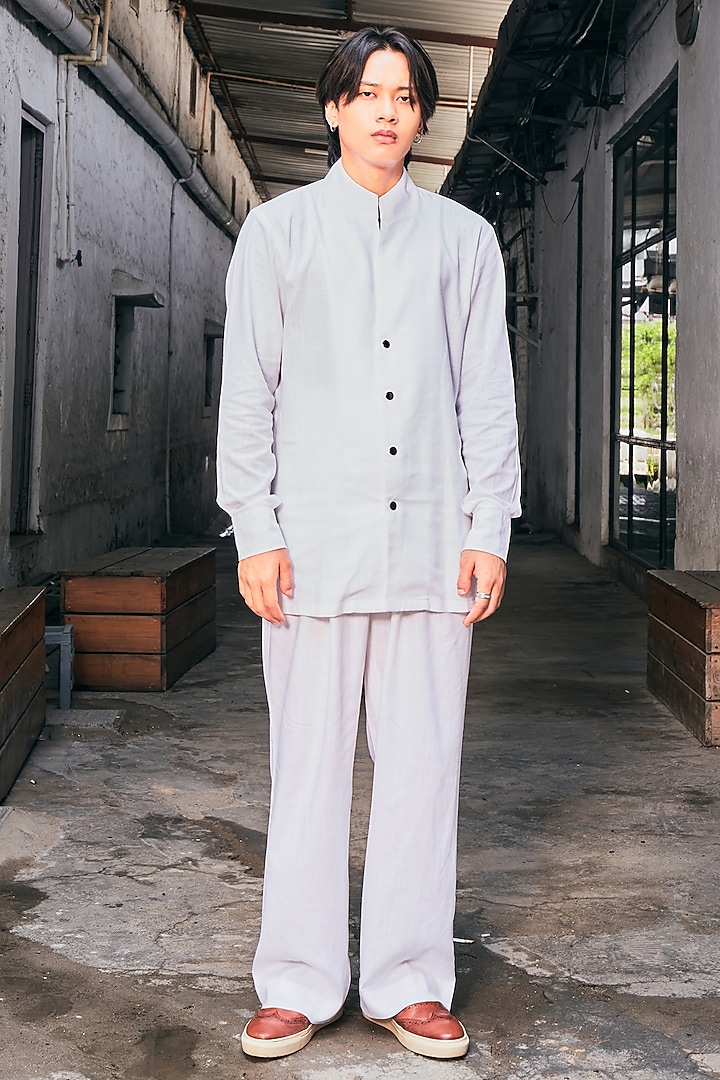 White Linen Wedding Shirt by Not So Couture at Pernia's Pop Up Shop