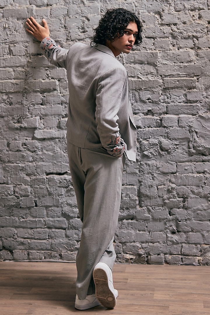 Grey Linen Jacket by Not So Couture at Pernia's Pop Up Shop