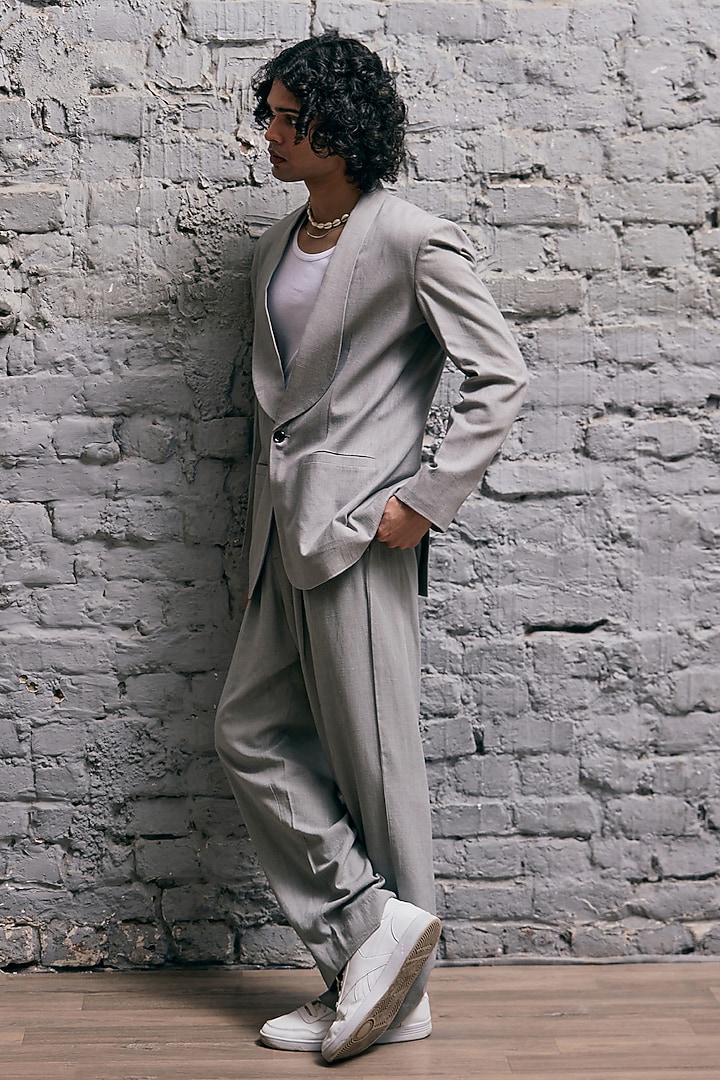 Grey Linen Jacket by Not So Couture at Pernia's Pop Up Shop