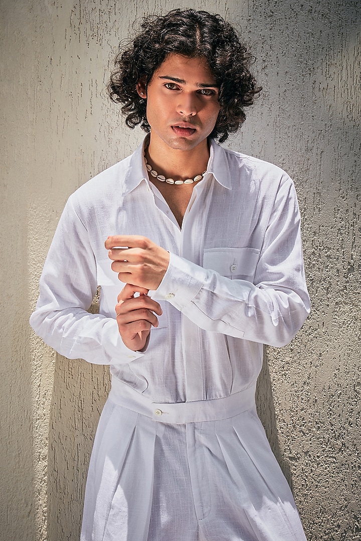 White Linen Jumpsuit by Not So Couture at Pernia's Pop Up Shop