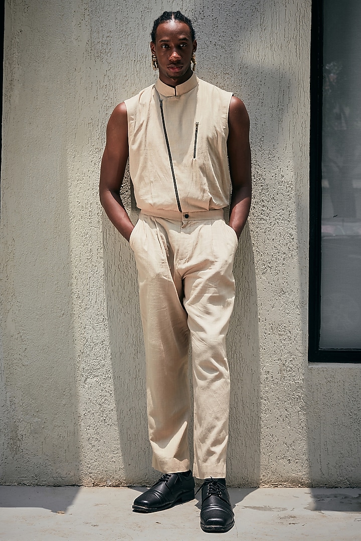 White Linen Jumpsuit by Not So Couture at Pernia's Pop Up Shop