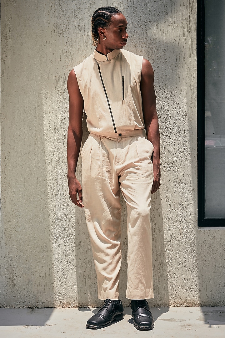 White Linen Jumpsuit by Not So Couture at Pernia's Pop Up Shop