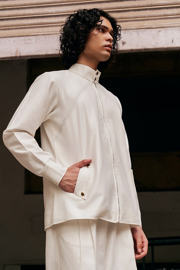 White Linen Blend Co-Ord Set by Not So Couture at Pernia's Pop Up Shop