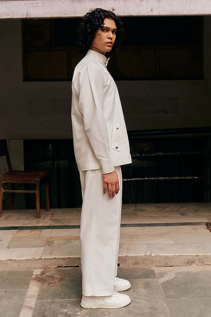 White Linen Blend Co-Ord Set by Not So Couture at Pernia's Pop Up Shop