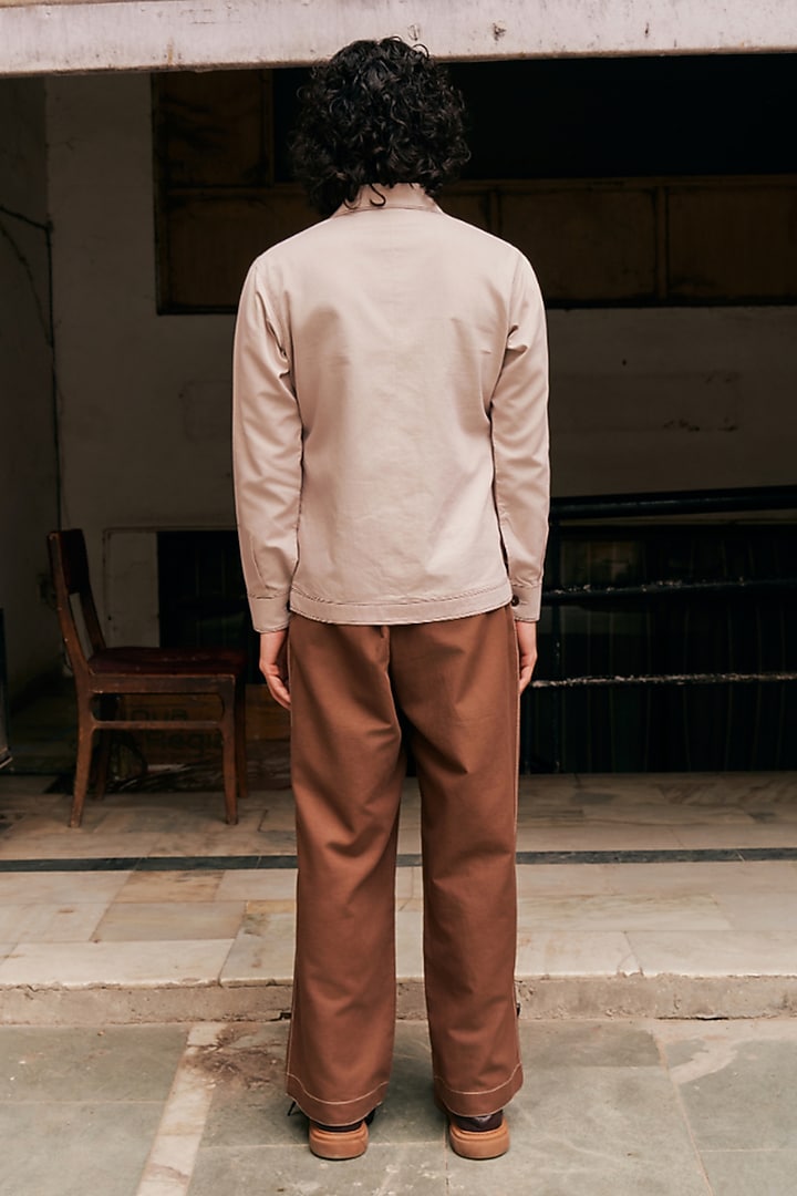 Brown Linen Blend Co-Ord Set by Not So Couture at Pernia's Pop Up Shop
