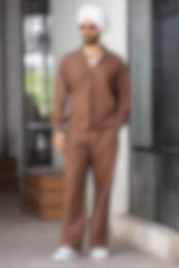 Brown Linen Co-Ord Set by Not So Couture at Pernia's Pop Up Shop
