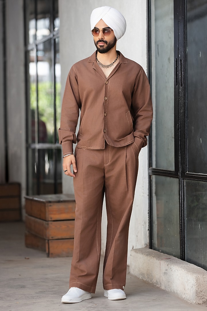Brown Linen Co-Ord Set by Not So Couture at Pernia's Pop Up Shop