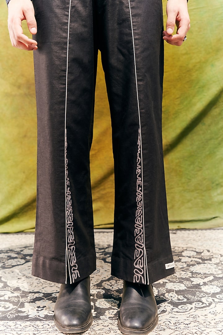 Navy Blue Linen Blend Co-Ord Set by Not So Couture at Pernia's Pop Up Shop