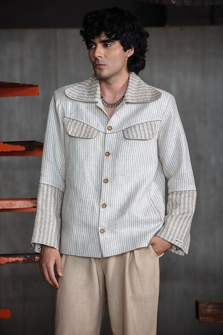 Beige Cotton Pant Set by Not So Couture at Pernia's Pop Up Shop