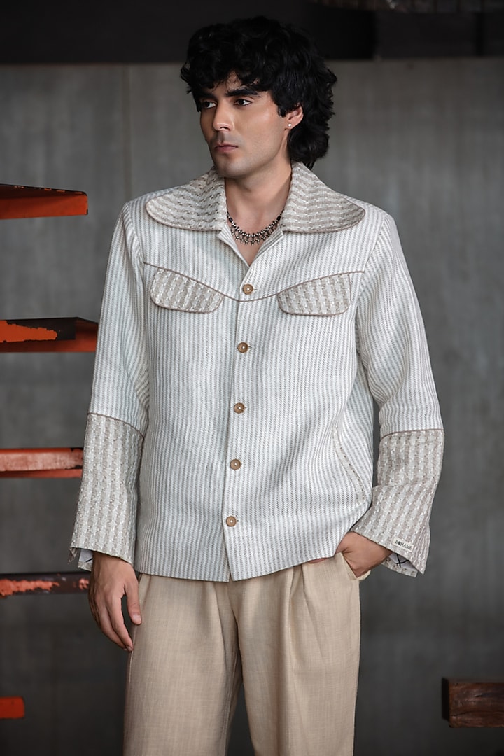 Off-White Handloom Jacket by Not So Couture at Pernia's Pop Up Shop