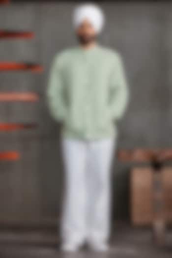Off-White Linen Blend Pant Set by Not So Couture at Pernia's Pop Up Shop