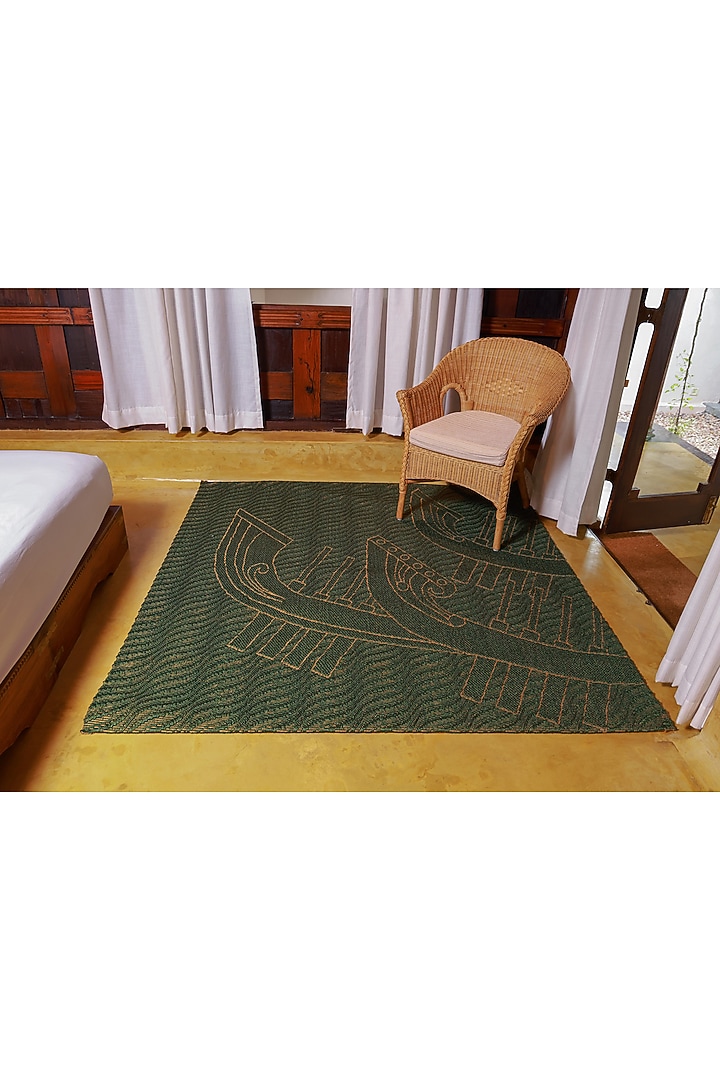 Olive Green Sisal Handmade Rug by Neytt Homes at Pernia's Pop Up Shop