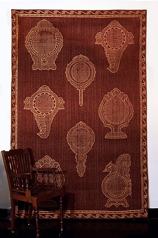Deep Maroon Sisal Handmade Rug by Neytt Homes