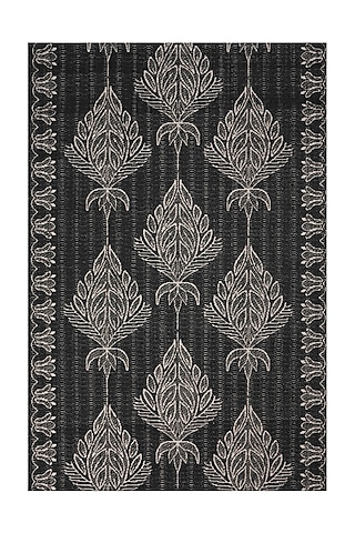 Black & Grey Sisal Floral Carpet by Neytt Homes