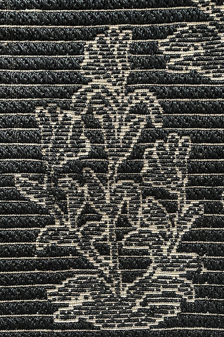Black & Grey Sisal Floral Carpet by Neytt Homes at Pernia's Pop Up Shop