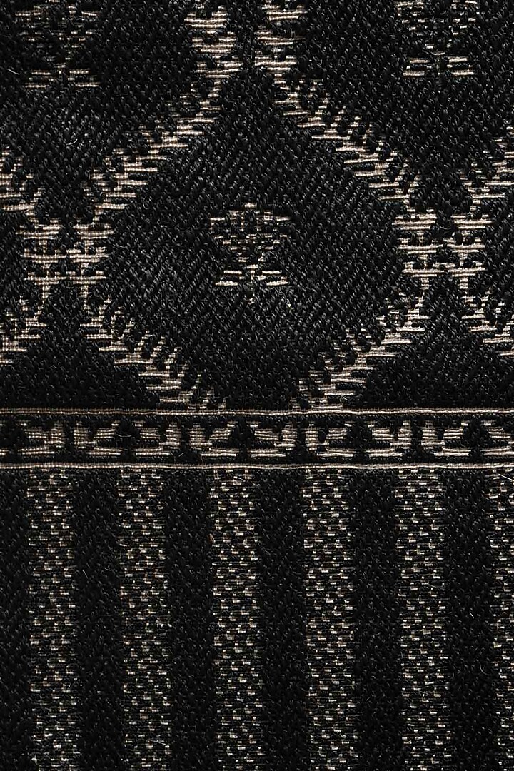 Black & Grey Sisal Floral Carpet by Neytt Homes at Pernia's Pop Up Shop