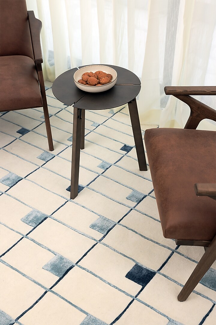 Grey & Blue Wool Rug by Neytt Homes at Pernia's Pop Up Shop